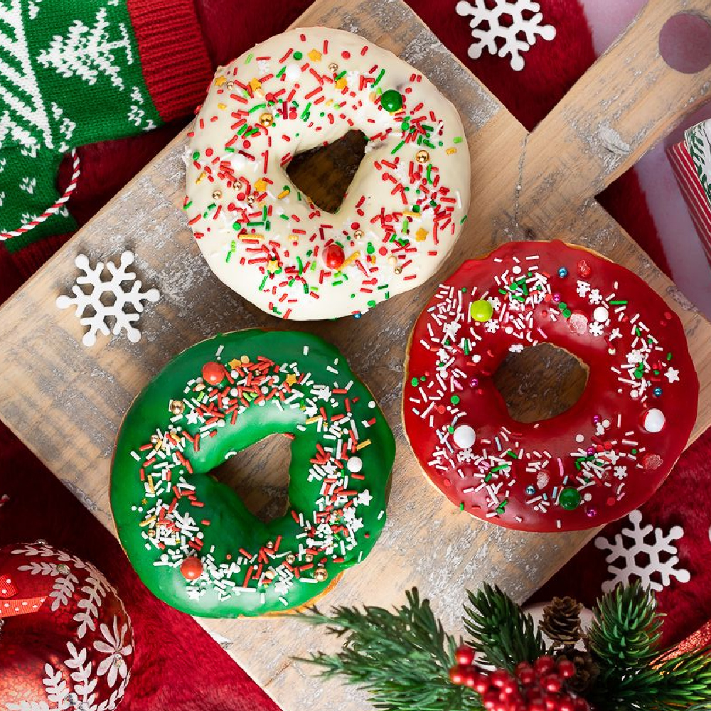 Christmas Dipped Donuts
