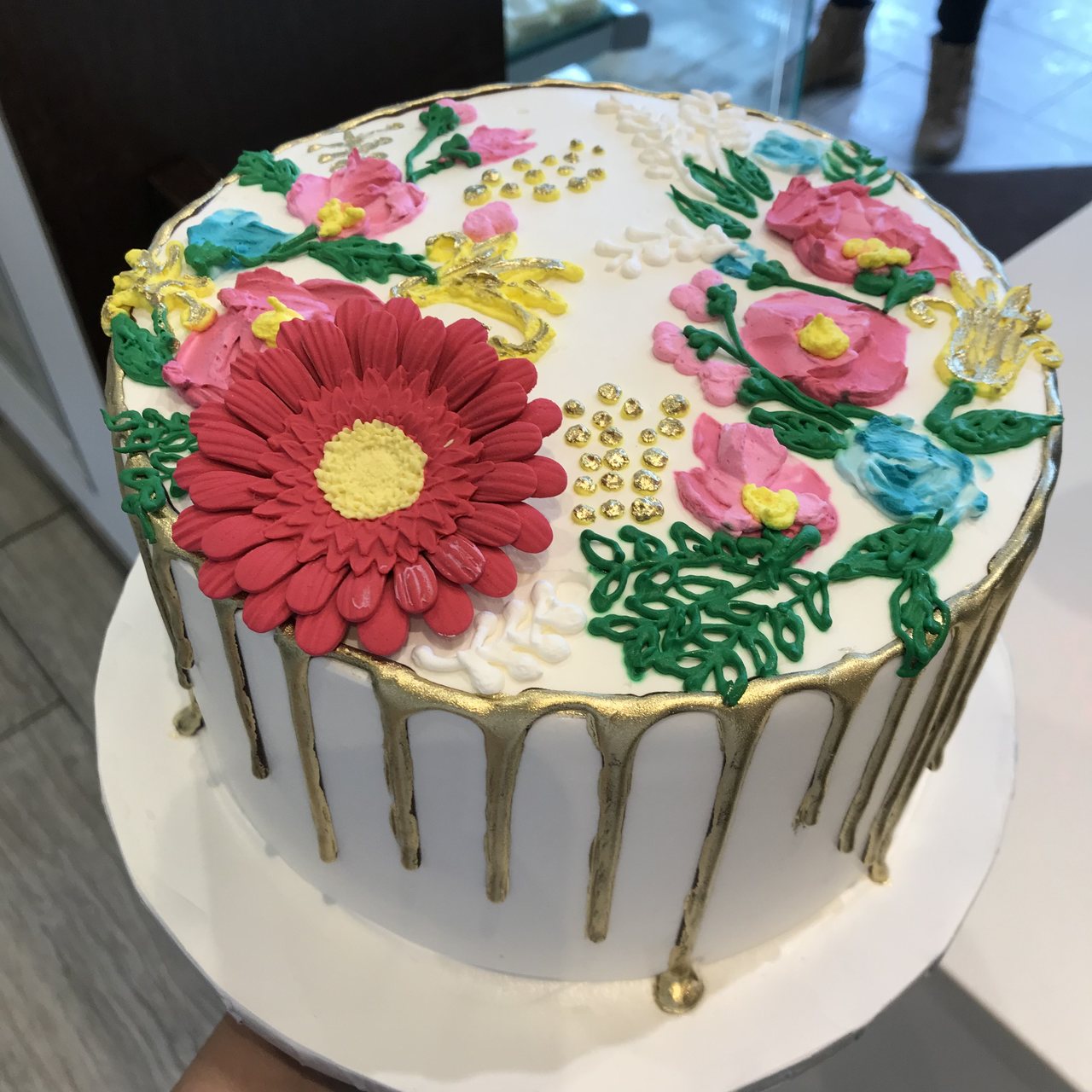 Floral & Elegant Engagement Cake 💍💕 - Decorated Cake by - CakesDecor
