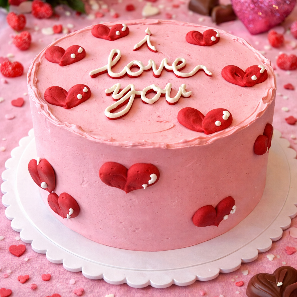 Valentine I Love You Cake