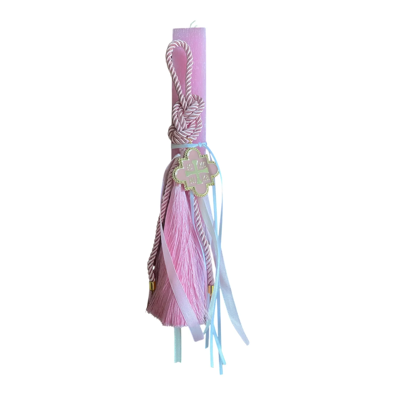 Candle - Pink with Cross
