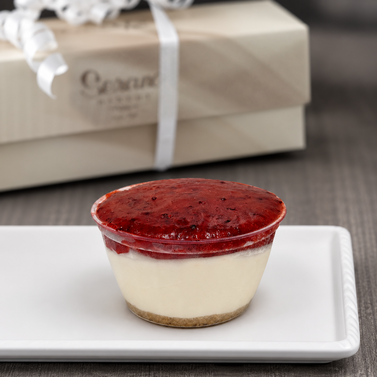 Large Raspberry Cheesecakes
